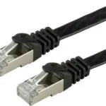 Value Flat U/UTP Cat.6 (Gigabit) Καλώδιο Δικτύου Ethernet 2m Μαύρο 21.99.0972