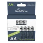 MediaRange Επαναφορτιζόμενες Μπαταρίες AA Li-ion 1400mAh 1.5V 4τμχ