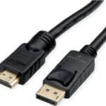 Roline Cable DisplayPort male - DisplayPort male 10m Μαύρο