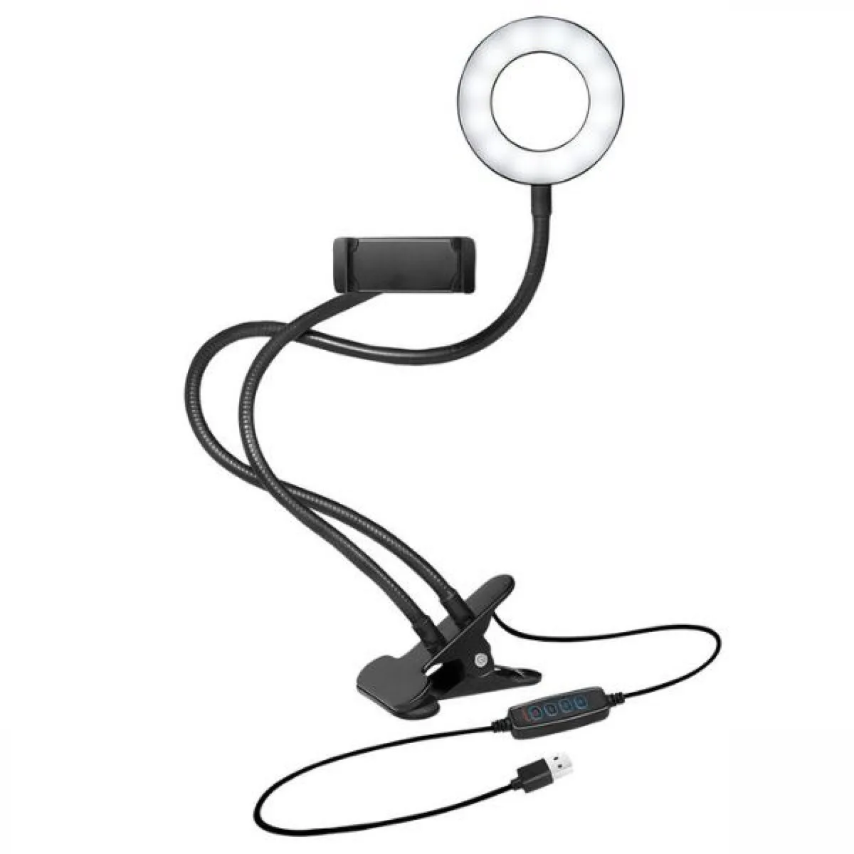 LogiLink AA0150 Ring Light με Επιτραπέζια Βάση Στήριξης και Βάση για Κινητό - Image 1
