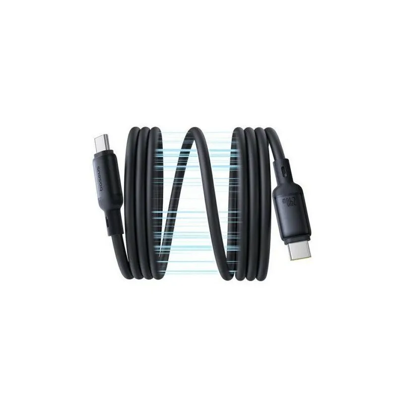 20250314091328_baseus_magnetic_usb_2_0_cable_usb_c_male_240w_mayro_1m_p10376800121_00.jpeg Baseus Picogo Magnetic Magnetic USB 2.0 Cable USB-C male - USB-C 240W PD Μαύρο 1m P10376800121-00 - Image 1