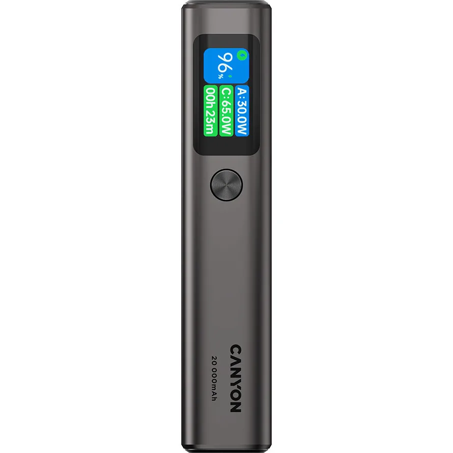 20250606105537_canyon_onpower_230_20000mah_130w_me_thyra_usb_a_kai_2_thyres_usb_c_power_delivery_gri.jpeg Canyon OnPower 230 20000mAh 130W με Θύρα USB-A και 2 Θύρες USB-C Power Delivery Γκρι - Image 1