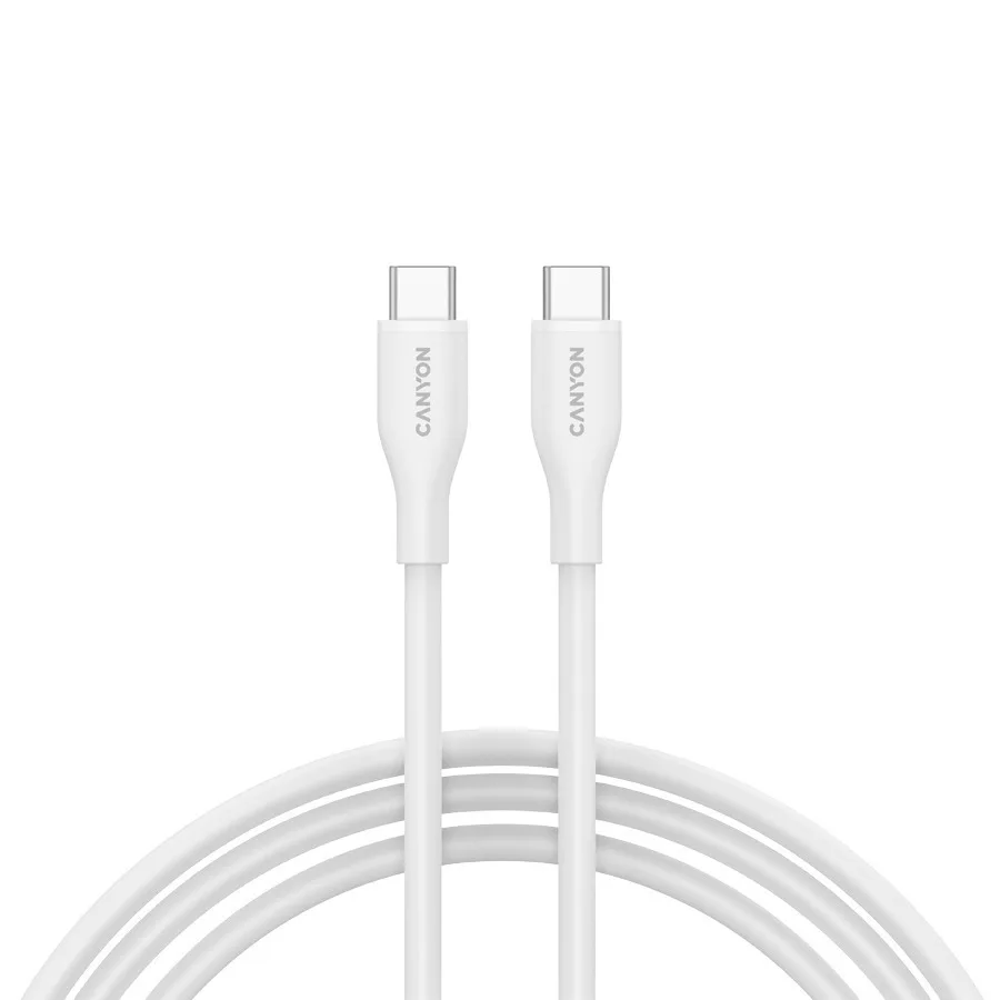 20250611094624_canyon_usb_2_0_cable_usb_c_male_usb_c_60w_leyko_1m_cns_cc60sc10w.jpeg Canyon USB 2.0 Cable USB-C male - USB-C 60W Λευκό 1m CNS-CC60SC10W - Image 1