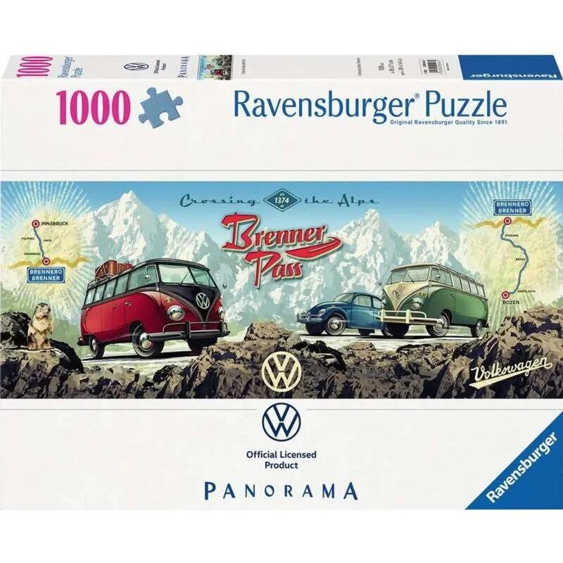 20250613131855_ravensburger_panorama_puzzle_bulli_over_brenner_1000_pieces.jpeg Ravensburger Panorama Puzzle Bulli Over Brenner 1000 Pieces - Image 1