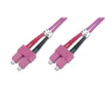 Digitus Καλώδιο Οπτικής Ίνας SC-SC 2m Μωβ DK-2522-02/4