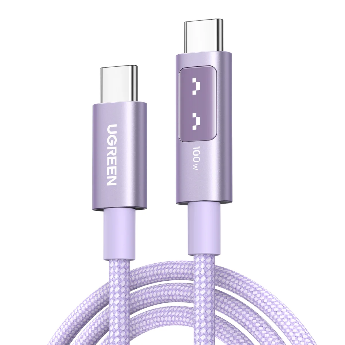 20250703110727_ugreen_led_usb_2_0_cable_usb_c_male_usb_c_100w_mov_2m_65216.jpeg Ugreen LED USB 2.0 Cable USB-C male - USB-C 100W PD Μωβ 2m 65216 - Image 1