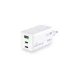 MediaRange Φορτιστής Χωρίς Καλώδιο GaN με Θύρα USB-A και 2 Θύρες USB-C 100W Power Delivery Λευκός (MRMA123)