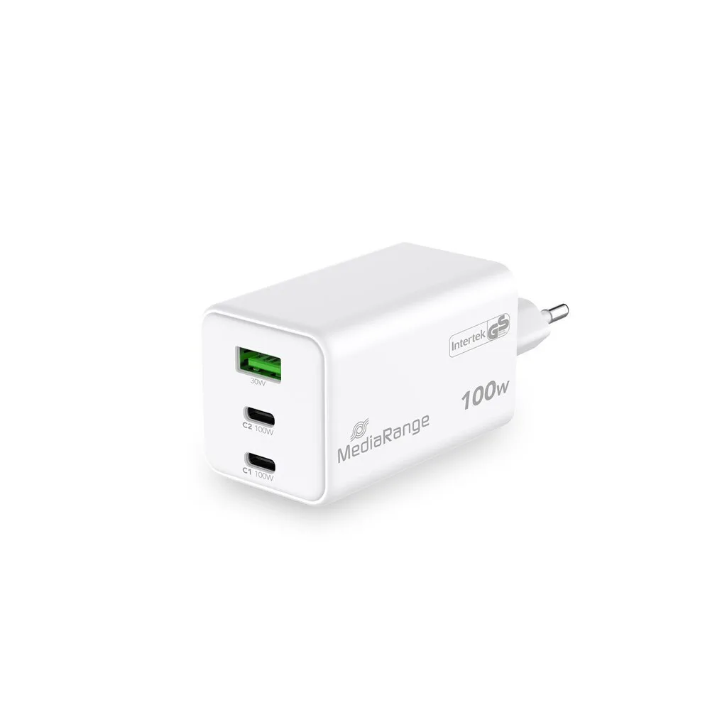 20250714100606_mediarange_fortistis_choris_kalodio_gan_me_thyra_usb_a_kai_2_thyres_usb_c_100w_power_delivery_leykos_mrma123.jpeg MediaRange Φορτιστής Χωρίς Καλώδιο GaN με Θύρα USB-A και 2 Θύρες USB-C 100W Power Delivery Λευκός (MRMA123) - Image 1