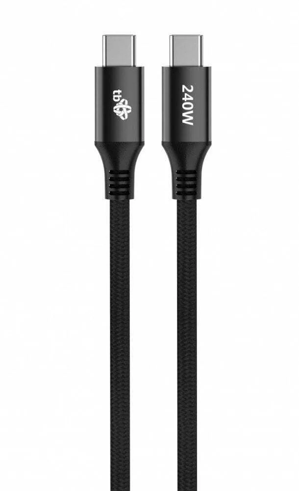 20250714103404_tb_energy_usb_2_0_cable_usb_c_male_usb_c_240w_mayro_2m.jpeg Tb Energy USB 2.0 Cable USB-C male - USB-C 240W PD Μαύρο 2m - Image 1