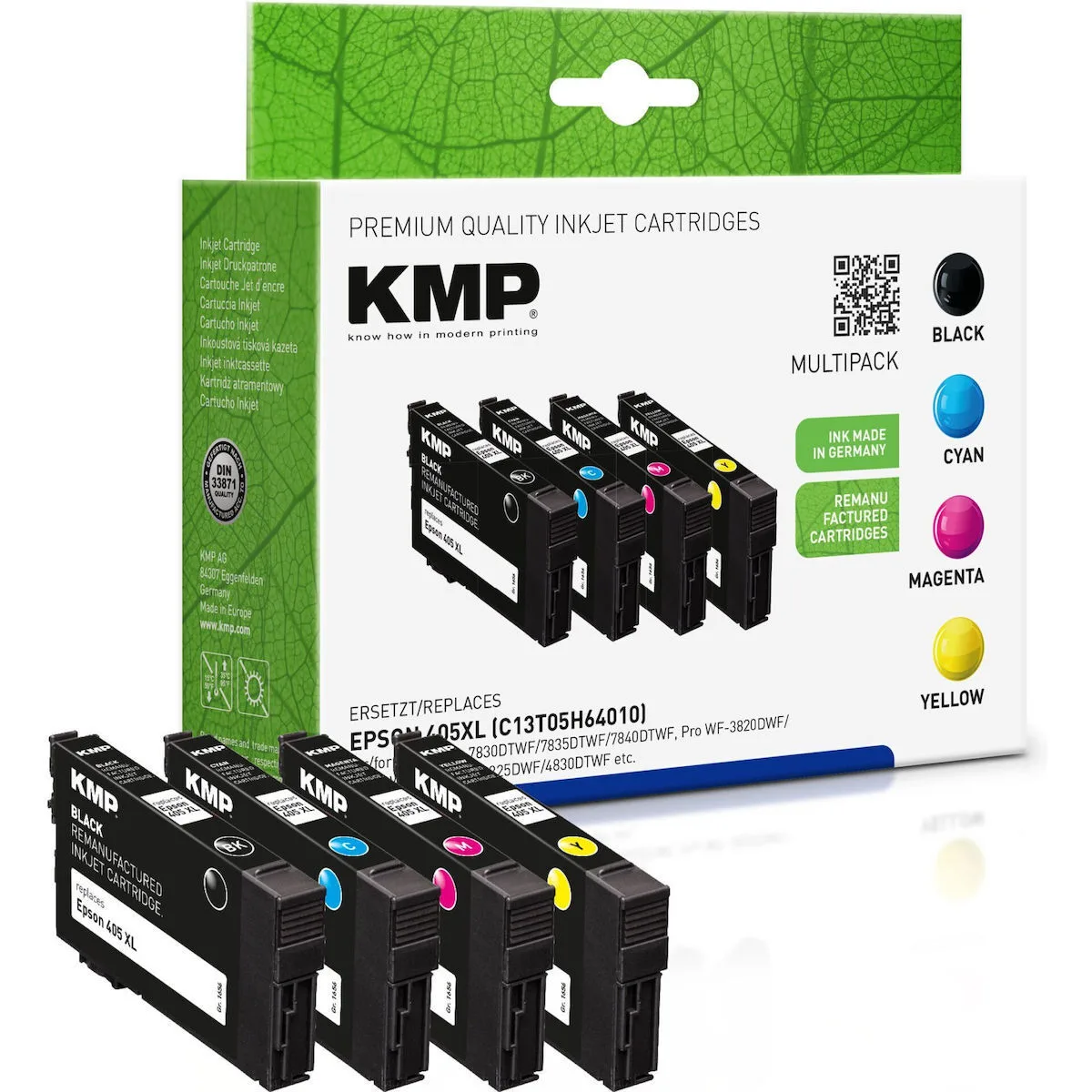 KMP Συμβατό Μελάνι Εκτυπωτή InkJet Epson 405 XL 18.9ml Πολλαπλό (Color) 1τμχ 1656,4005 - Image 1
