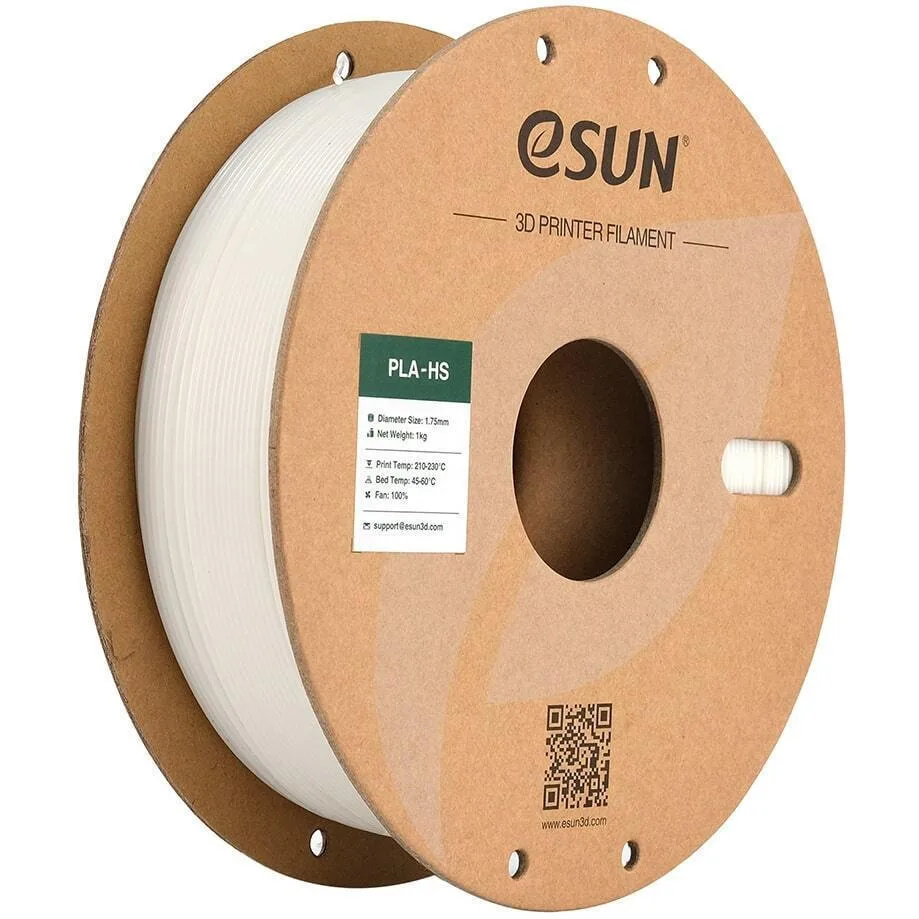 20250828110703_esun_pla_hs_3d_printer_filament_1_75mm_leyko_1kg_epla_hs_p175w1.jpeg Esun Pla-hs 3D Printer Filament 1.75mm Λευκό 1kg ePLA-HS-P175W1 1τμχ (Spool) - Image 1