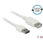 DeLock USB 2.0 Cable USB-A male - Λευκό 1m 85199