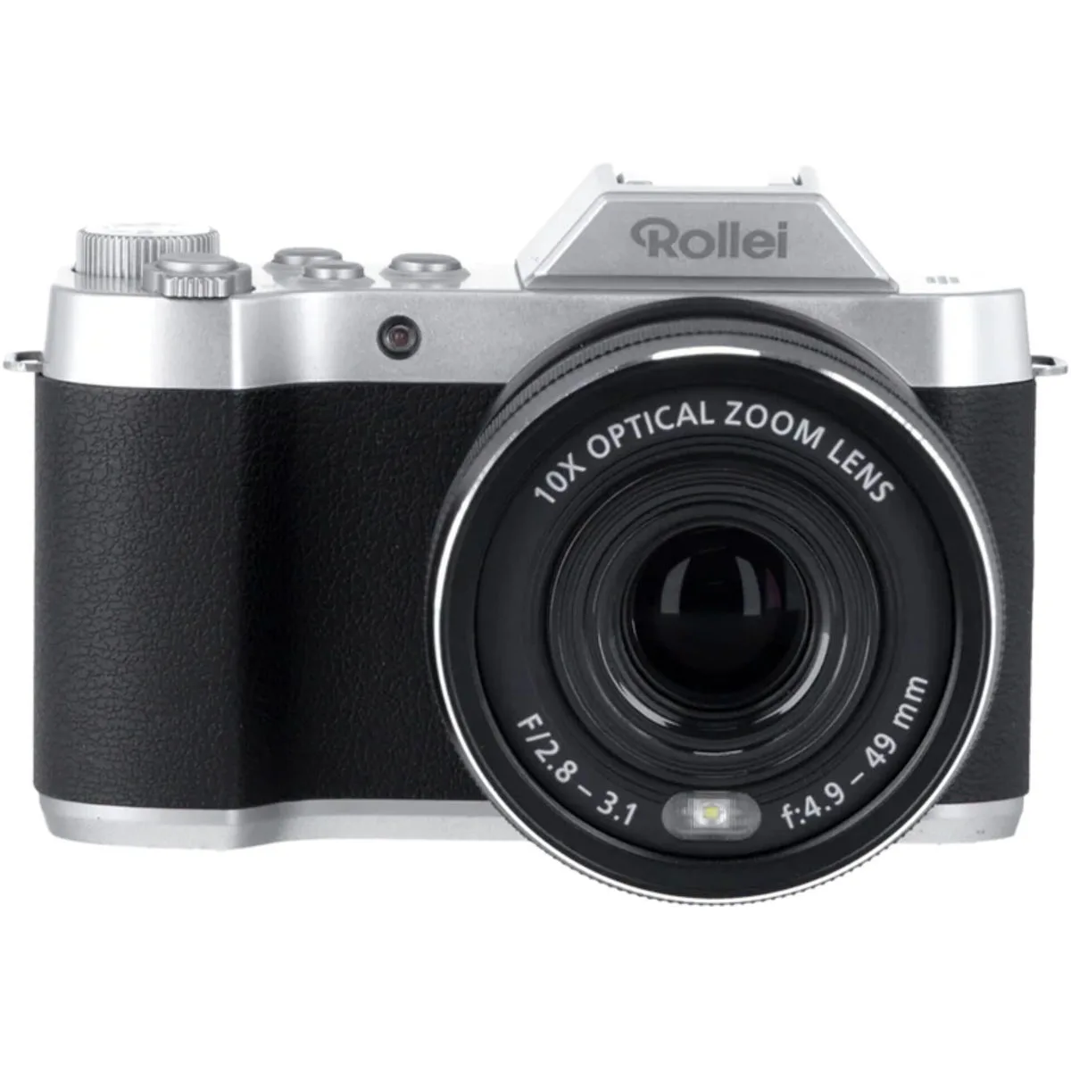 Rollei Powerflex Compact Φωτογραφική Μηχανή 8MP Οπτικού Ζουμ 10x Ασημί - Image 1