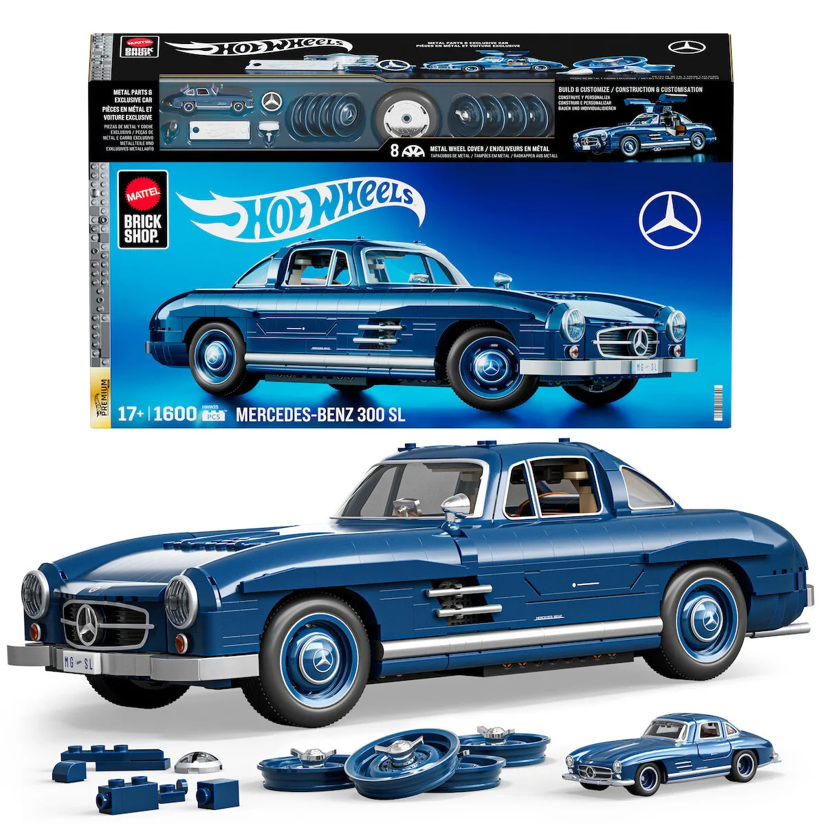 20250911165832_mattel_brick_shop_touvlakia_hot_wheels_premium_mercedes_benz_300sl_gia_18_eton_1600tmch_hww25.jpeg Mattel Brick Shop Τουβλάκια Hot Wheels Premium Mercedes-Benz 300SL για 18+ Ετών 1600τμχ HWW25 - Image 1