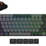 Keychron K3 QMK V3 K3X-B3 K3X-B3 Ασύρματο Gaming Μηχανικό Πληκτρολόγιο 75% με Keychron Brown διακόπτες και RGB φωτισμό (Αγγλικό US)