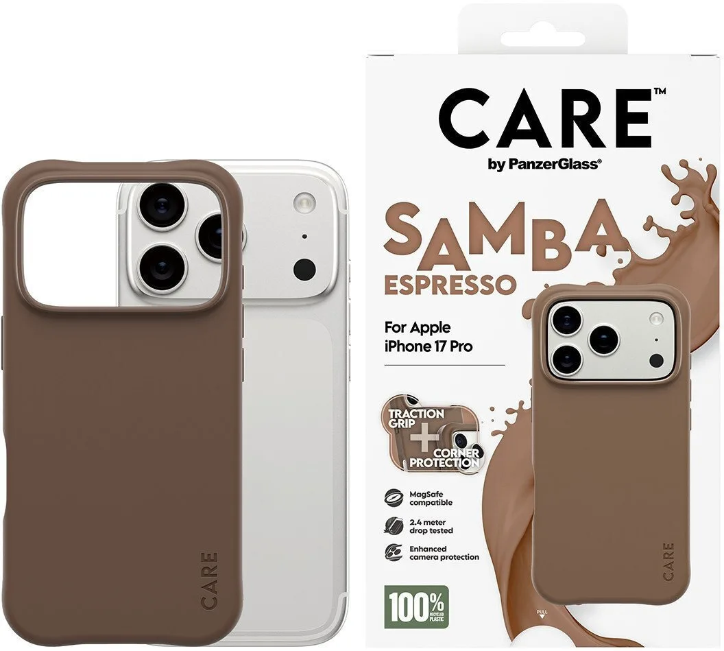 20250923121302_725e23f2.jpeg PanzerGlass Fashionable Samba Magsafe Back Cover Σιλικόνης Καφέ (iPhone 17 Pro) CR57384 - Image 1