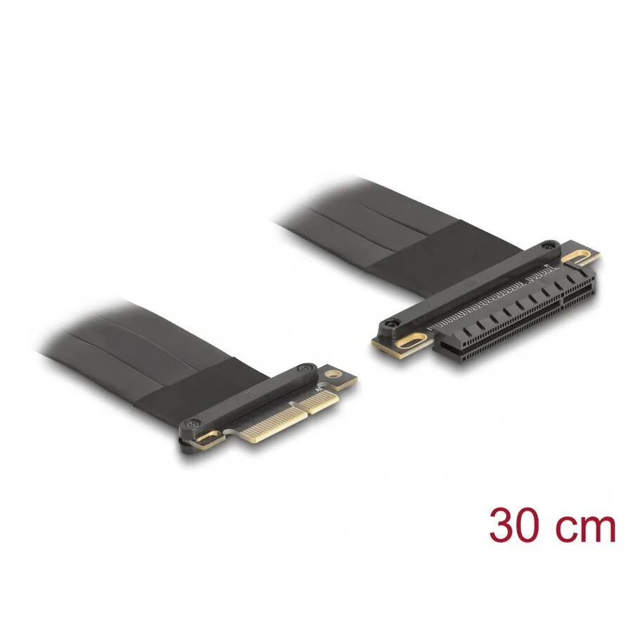 20250923130407_delock_pci_express_3_0_x4_to_x8_riser_card_30cm_cable_delock_81497.jpeg Delock Pci Express 3.0 X4 To X8 Riser Card + 30cm Cable Delock 81497 - Image 1