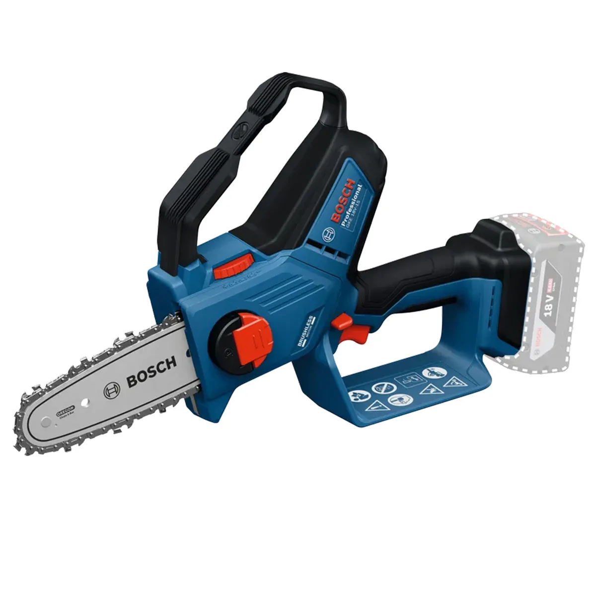 20250929145237_bosch_kladeytiko_alysopriono_mpatarias_solo_brushless_18v_1_75kg_me_lama_15cm_06008d7000.jpeg Bosch Κλαδευτικό Αλυσοπρίονο Μπαταρίας Solo Brushless 18V 1.75kg με Λάμα 15cm 06008D7000 - Image 1