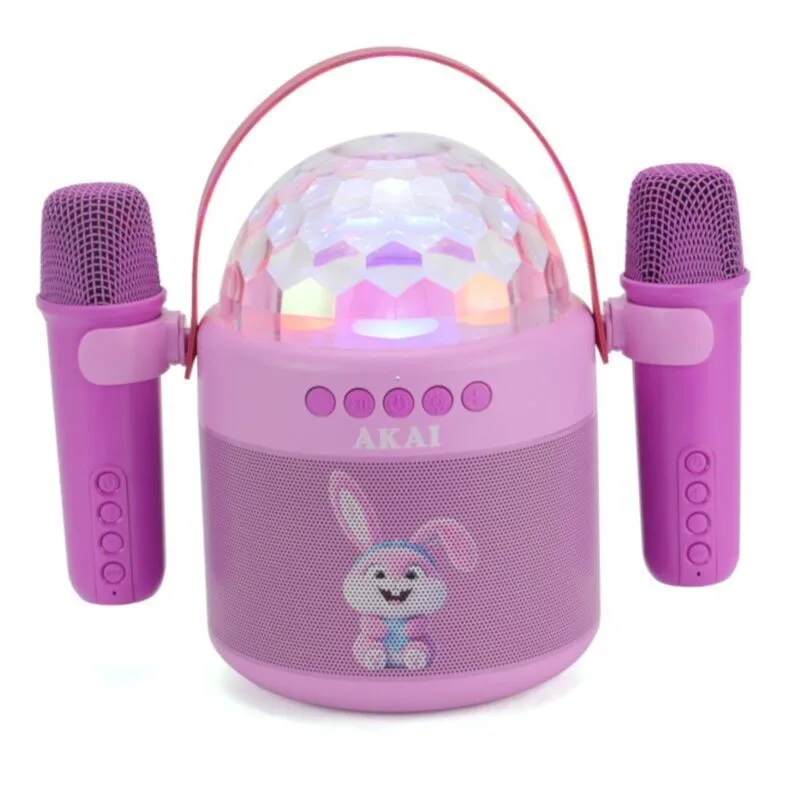 20251007133725_akai_systima_karaoke_me_asyrmata_mikrofona_joybox_kids_110583_0038_se_roz_chroma.jpeg Akai Proffesional Ηχείο Karaoke με Ασύρματα Μικρόφωνα και Εφέ Φωτισμού JoyBox Kids 110583-0038 Ροζ - Image 1