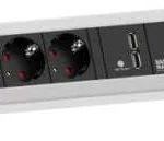 Bachmann Desk 3x Πολύπριζο 3 Θέσεων με 1 USB-A