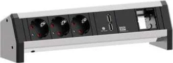 20251013093346_bachmann_desk_3x_polyprizo_me_1_usb_a.jpeg Bachmann Desk 3x Πολύπριζο 3 Θέσεων με 1 USB-A - Image 1