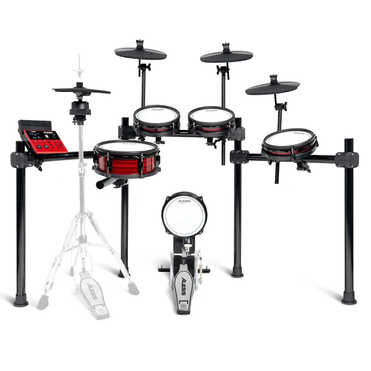 20251015112145_alesis_nitro_drum_set.jpeg Alesis Ηλεκτρονικά Ντράμς Nitro Ultimate σε Μαύρο Χρώμα με Σκαμπό, Ακουστικά & Μπαγκέτες - Image 1