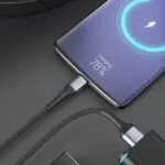 3MK LED / Braided USB 2.0 to micro USB Cable Μαύρο 1m 1τμχ