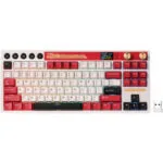 Royal Kludge RK M87 Ασύρματο Gaming Μηχανικό Πληκτρολόγιο 75% με Custom Cream διακόπτες και RGB φωτισμό (Αγγλικό US) Κόκκινο