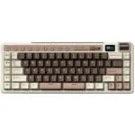 Royal Kludge RK M70 Ασύρματο Gaming Μηχανικό Πληκτρολόγιο 75% με Custom Cream διακόπτες και RGB φωτισμό (Αγγλικό US) Καφέ