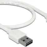 DeLock USB 2.0 Cable USB-A male - USB-A male Λευκό 0.5m 85192