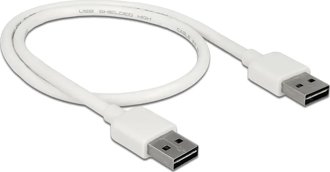 20251120162400_delock_usb_2_0_cable_usb_a_male_usb_a_male_leyko_0_5m_85192.jpeg DeLock USB 2.0 Cable USB-A male - USB-A male Λευκό 0.5m 85192 - Image 1
