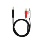 MediaRange Καλώδιο Ήχου 3.5mm male - RCA male Μαύρο 1m με Επίχρυσους Ακροδέκτες MRCS164