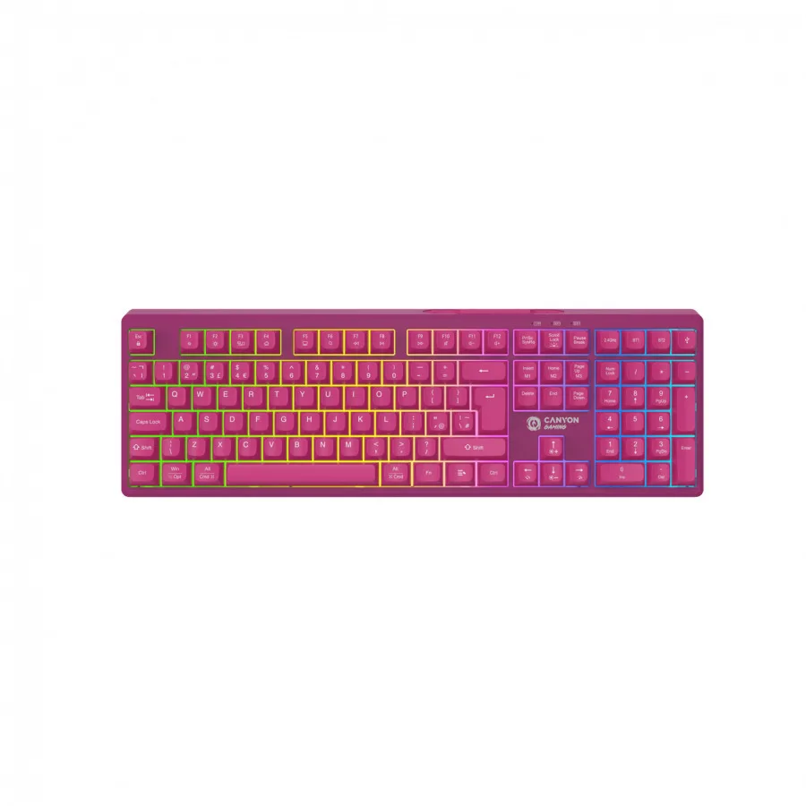 Canyon GKW-2 Gaming Πληκτρολόγιο με RGB φωτισμό (Αγγλικό US) - Image 1