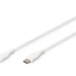 Digitus USB 2.0 Cable USB-C male - USB-C 60W PD Λευκό 2m AK-300341-020-W