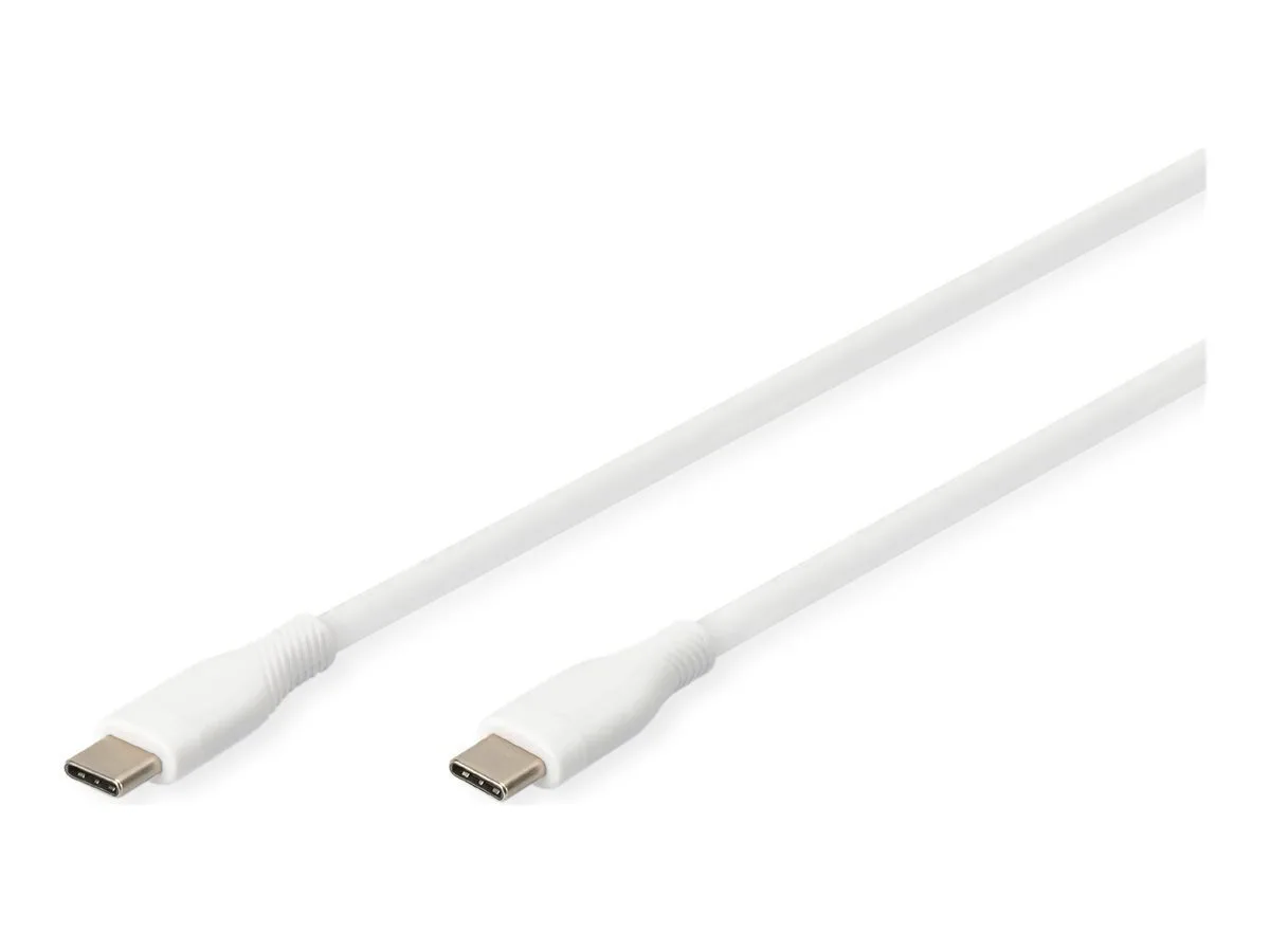 20251223141005_digitus_usb_2_0_cable_usb_c_male_usb_c_60w_leyko_2m_ak_300341_020_w.jpeg Digitus USB 2.0 Cable USB-C male - USB-C 60W PD Λευκό 2m AK-300341-020-W - Image 1