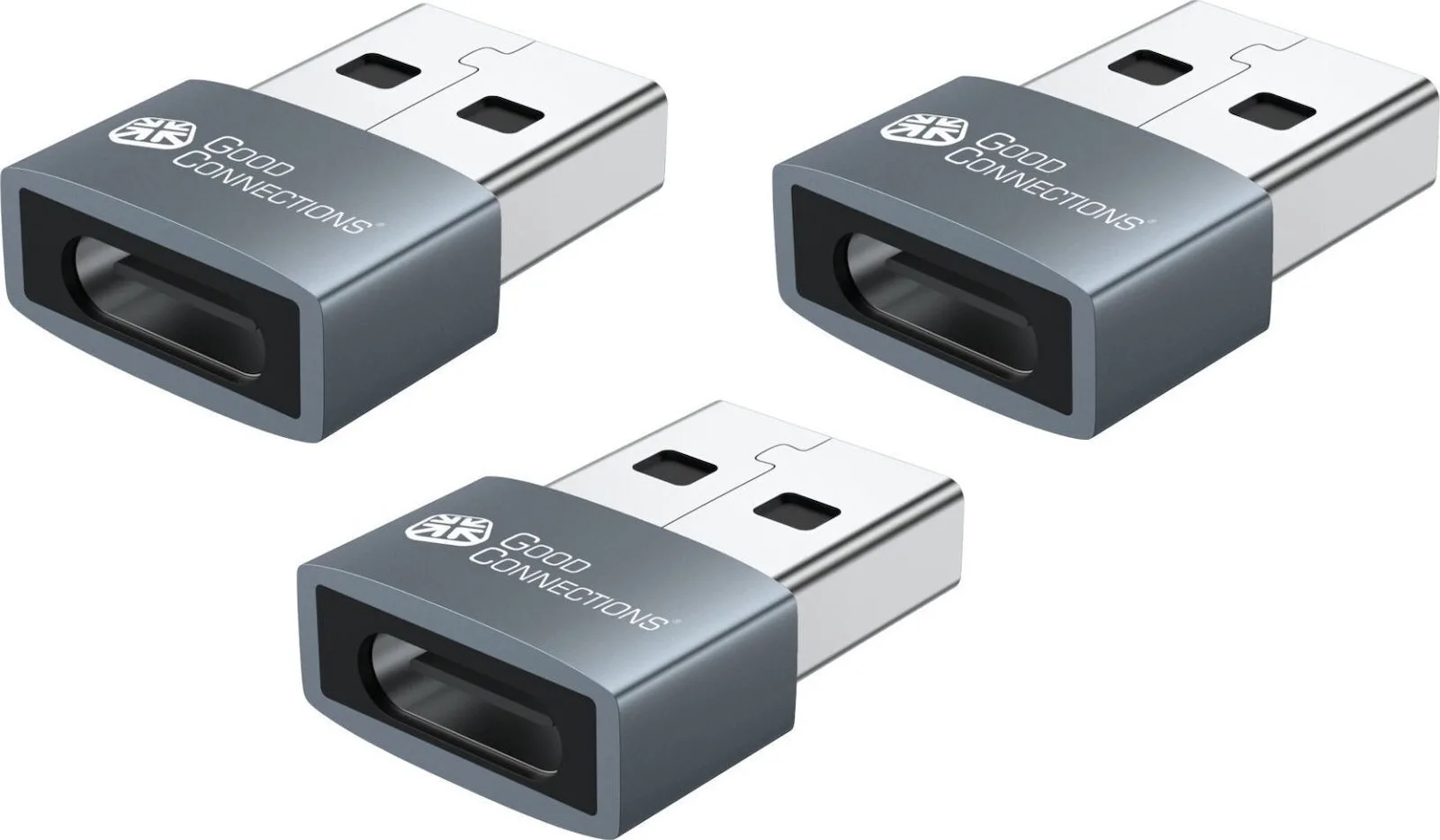 Good Connections Μετατροπέας USB-A male σε USB-C female Γκρι 1τμχ USB-AD203-3 - Image 1