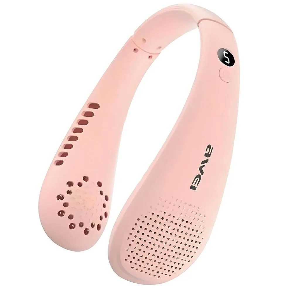 20260105133108_awei_neck_fan_f31_1200mah_pink.jpeg Awei Neck Fan F31 1200mah Pink - Image 1