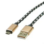 Roline Regular USB 2.0 to micro USB Cable Χρυσό 1.8m 1τμχ