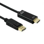 Roline Cable DisplayPort male - HDMI male 1m Μαύρο