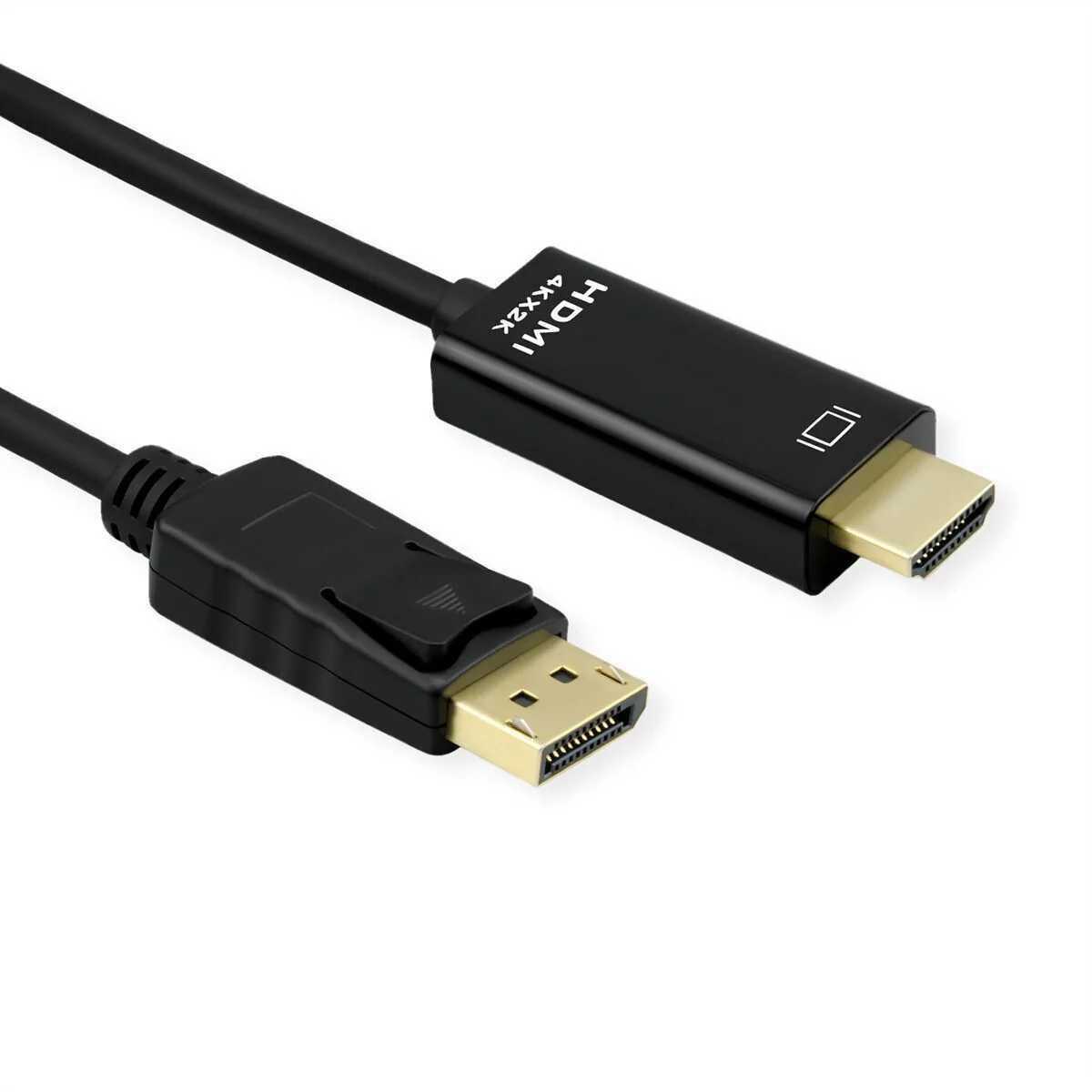 20260108113834_roline_cable_displayport_male_hdmi_male_1m_mayro.jpeg Roline Cable DisplayPort male - HDMI male 1m Μαύρο - Image 1