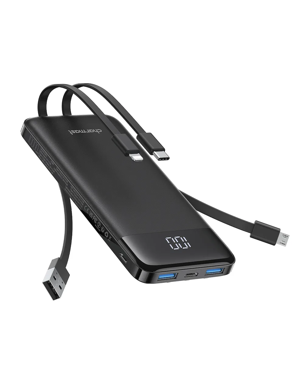 20260130191655_charmast_w1148_power_bank_10000mah_me_2_thyres_usb_a_kai_thyra_usb_c_power_delivery_mayro.jpeg Charmast W1148 Power Bank 10000mAh 20W με 2 Θύρες USB-A και Θύρα USB-C Power Delivery Μαύρο - Image 1