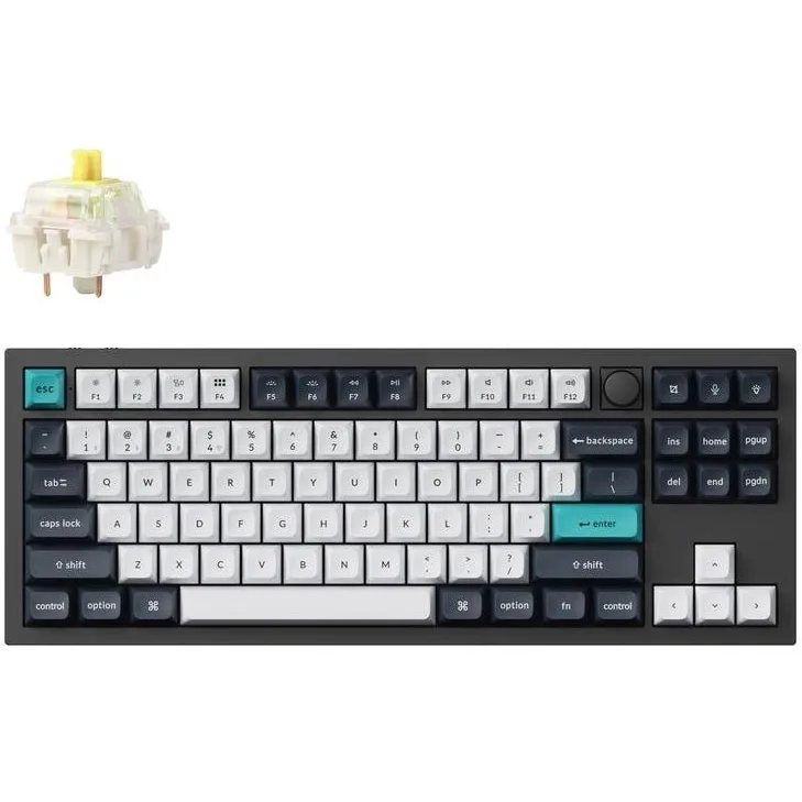 20260227123848_keychron_q3_max_qmk_via_asyrmato_gaming_michaniko_pliktrologio_tenkeyless_me_gateron_jupiter_banana_diakoptes_kai_rgb_fotismo_agliko_us_carbon_black.jpeg Keychron Q3 Max QMK/VIA Q3M-M4 Ασύρματο Gaming Μηχανικό Πληκτρολόγιο Tenkeyless με Gateron Jupiter Banana διακόπτες και RGB φωτισμό (Αγγλικό US) Carbon Black - Image 1