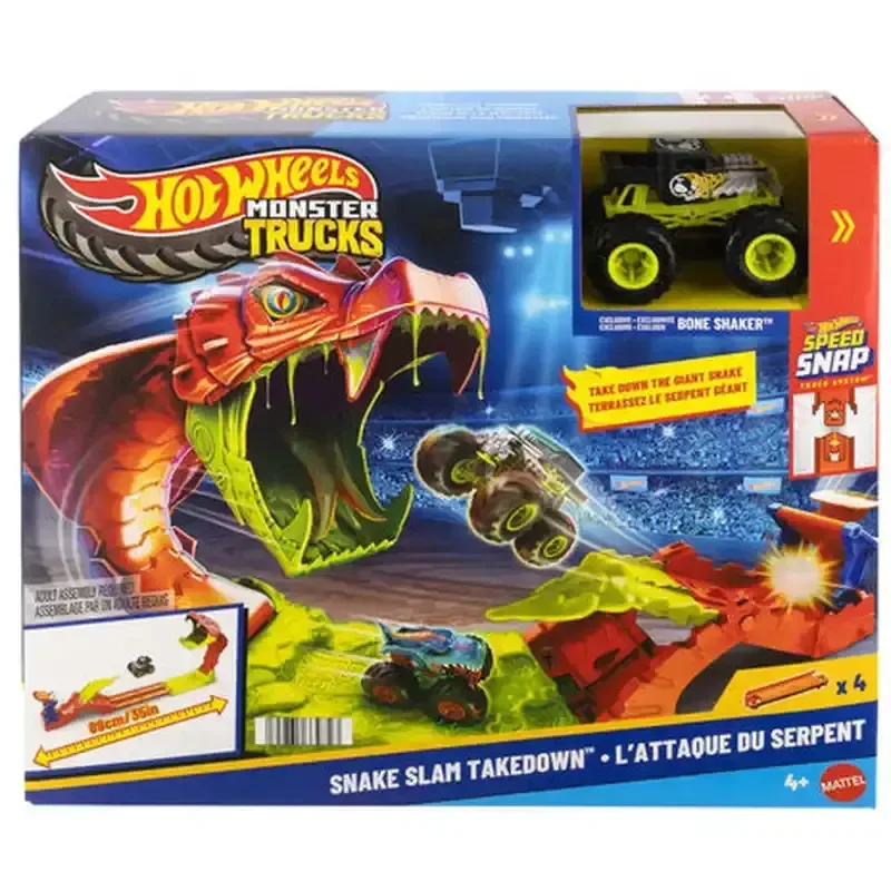 20260304145913_hot_wheels_pista_monster_trucks_pista_epithesi_fidiou_monster_truck_gia_4_eton.jpeg Hot Wheels Επίθεση Φιδιού Πίστα 1:64 Monster Truck για 4+ Ετών - Image 1