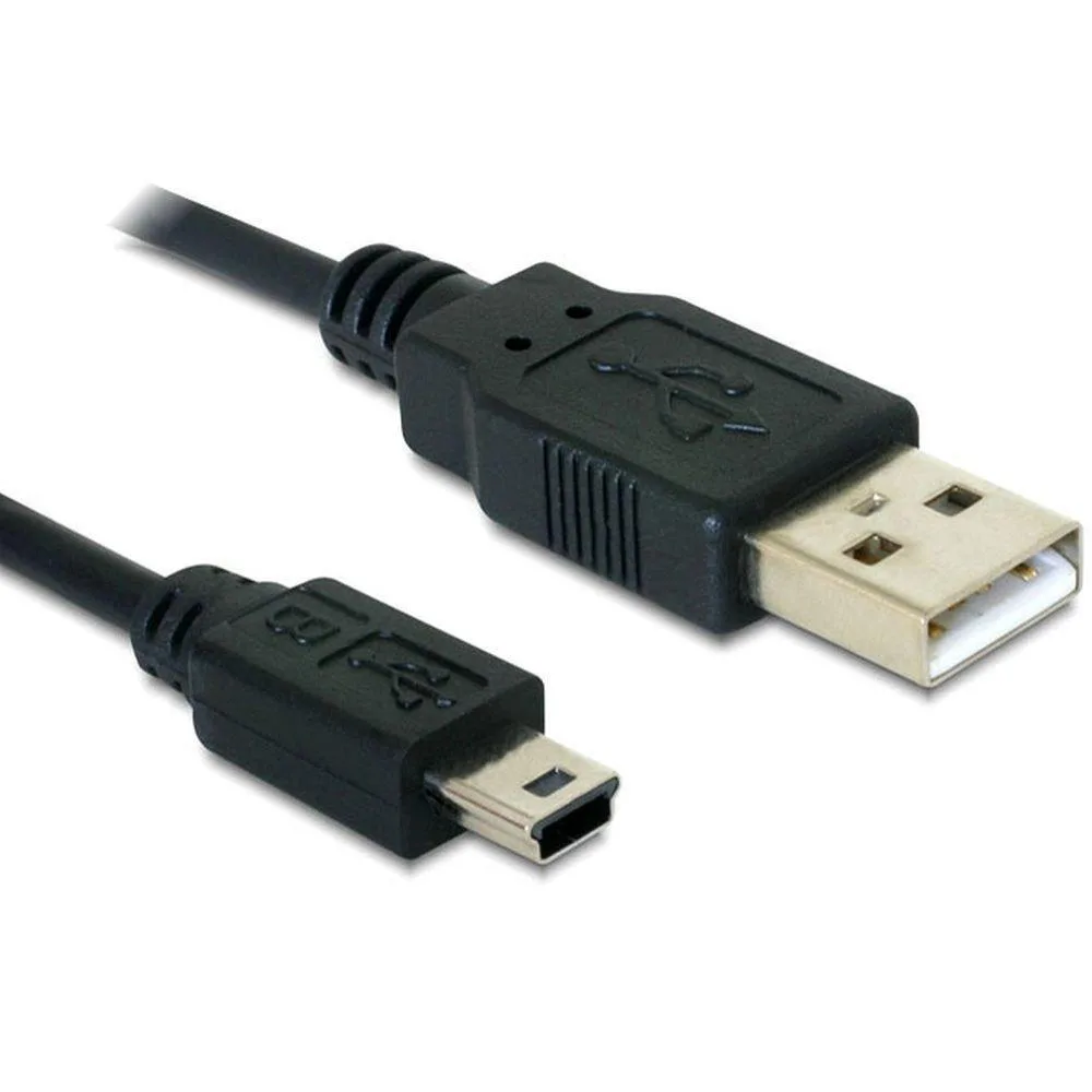 20260305164111_delock_usb_2_0_cable_usb_a_male_mini_usb_b_male_mayro_1m.jpeg DeLock USB 2.0 Cable USB-A male - mini USB-B male Μαύρο 1m - Image 1