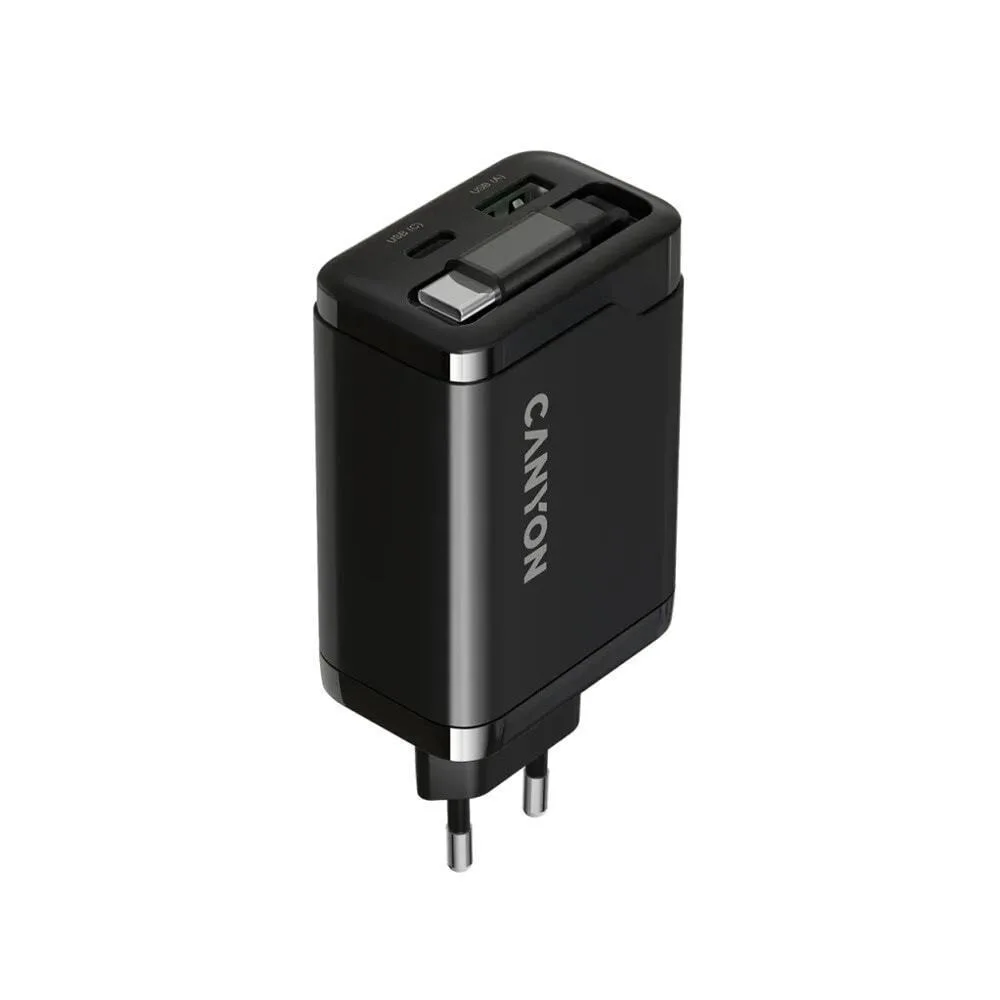 20260306150309_canyon_fortistis_choris_kalodio_gan_me_thyra_usb_a_kai_kalodio_usb_c_65w_power_delivery_mayros_oncharge.jpeg Canyon Φορτιστής Χωρίς Καλώδιο GaN με Θύρα USB-A 65W Power Delivery Μαύρος (OnCharge) - Image 1