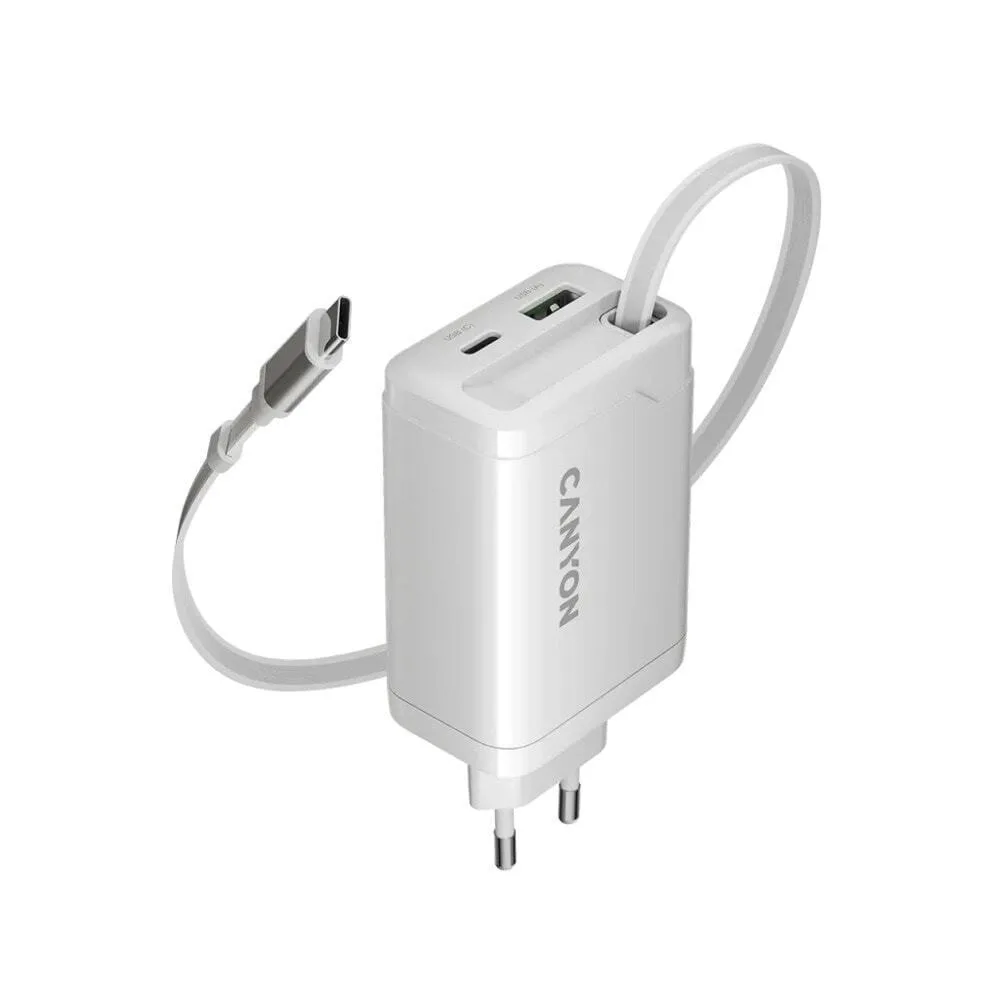 20260306150320_canyon_fortistis_choris_kalodio_gan_me_thyra_usb_a_kai_thyra_usb_c_kai_kalodio_usb_c_65w_power_delivery_leykos_cns_curc65acw.jpeg Canyon Φορτιστής Χωρίς Καλώδιο GaN με Θύρα USB-A και Θύρα USB-C και Καλώδιο USB-C 65W Power Delivery Λευκός (CNS-CURC65ACW) - Image 1