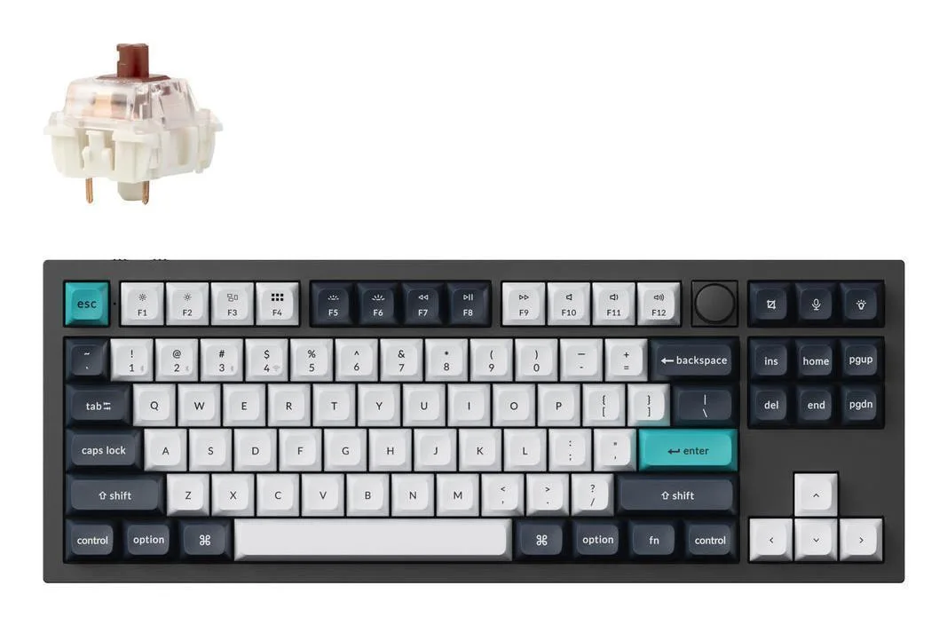 20260313170836_keychron_q3_max_qmk_via_asyrmato_gaming_michaniko_pliktrologio_tenkeyless_me_gateron_jupiter_brown_diakoptes_kai_rgb_fotismo_agliko_us_carbon_black.jpeg Keychron Q3 Max QMK/VIA Q3M-M3 Ασύρματο Gaming Μηχανικό Πληκτρολόγιο Tenkeyless με Gateron Jupiter Brown διακόπτες και RGB φωτισμό (Αγγλικό US) Carbon Black - Image 1