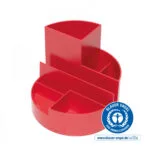 Maul Pen Holder 6 Compartments Made Recycled Plastic Eco Maul Red