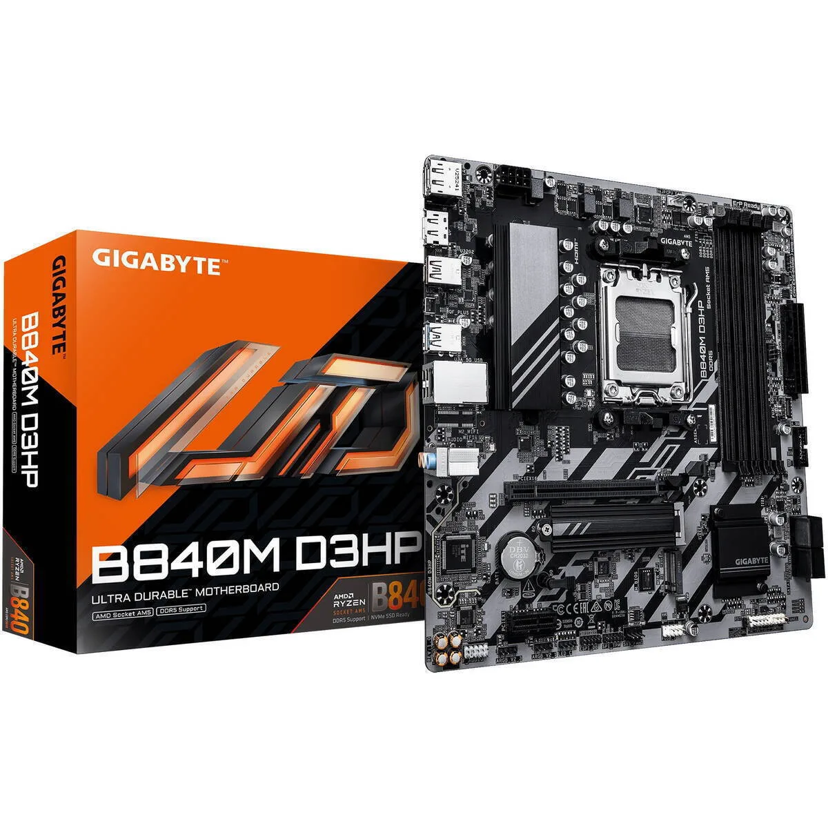 20260324172712_gigabyte_b840m_d3hp_motherboard_micro_atx_me_amd_am5_socket.jpeg Gigabyte B840M D3HP Motherboard Micro ATX με AMD AM5 Socket - Image 1