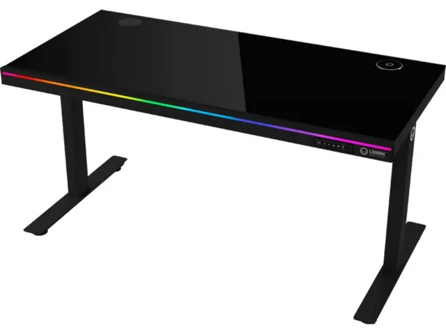 20260401175038_grafeio_gaming_gyalino_black_me_metallika_podia_rythmizomeno_ypsos_led_usb_thyres_140_5x68x116ek.jpeg Γραφείο Gaming Γυάλινο Black με Μεταλλικά Πόδια, Ρυθμιζόμενο Ύψος, LED & USB θύρες 140.5x68x116εκ. - Image 1